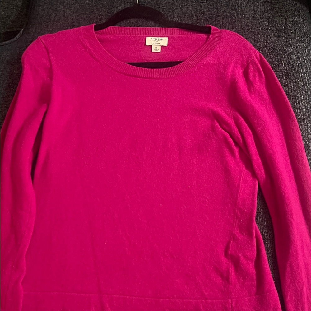 J. Crew Fuchsia Knit Top